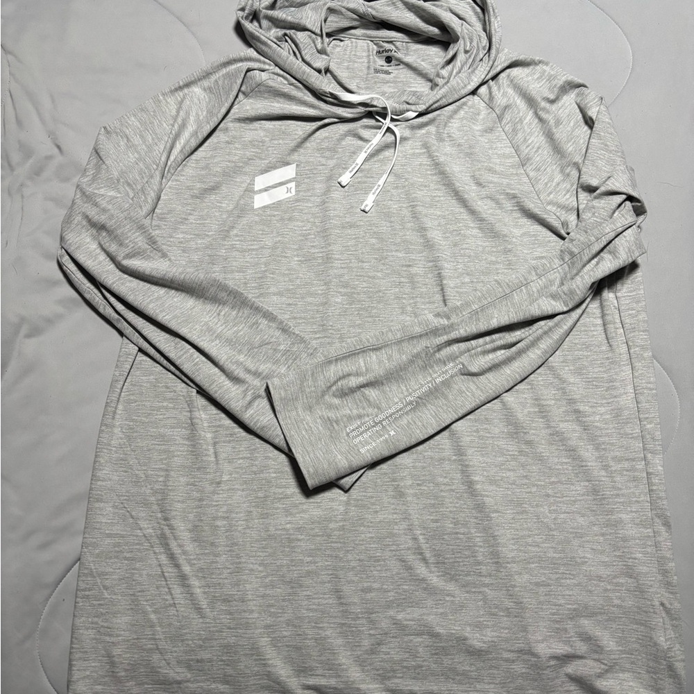 Hurley Light Gray Men's lightweight hoodie